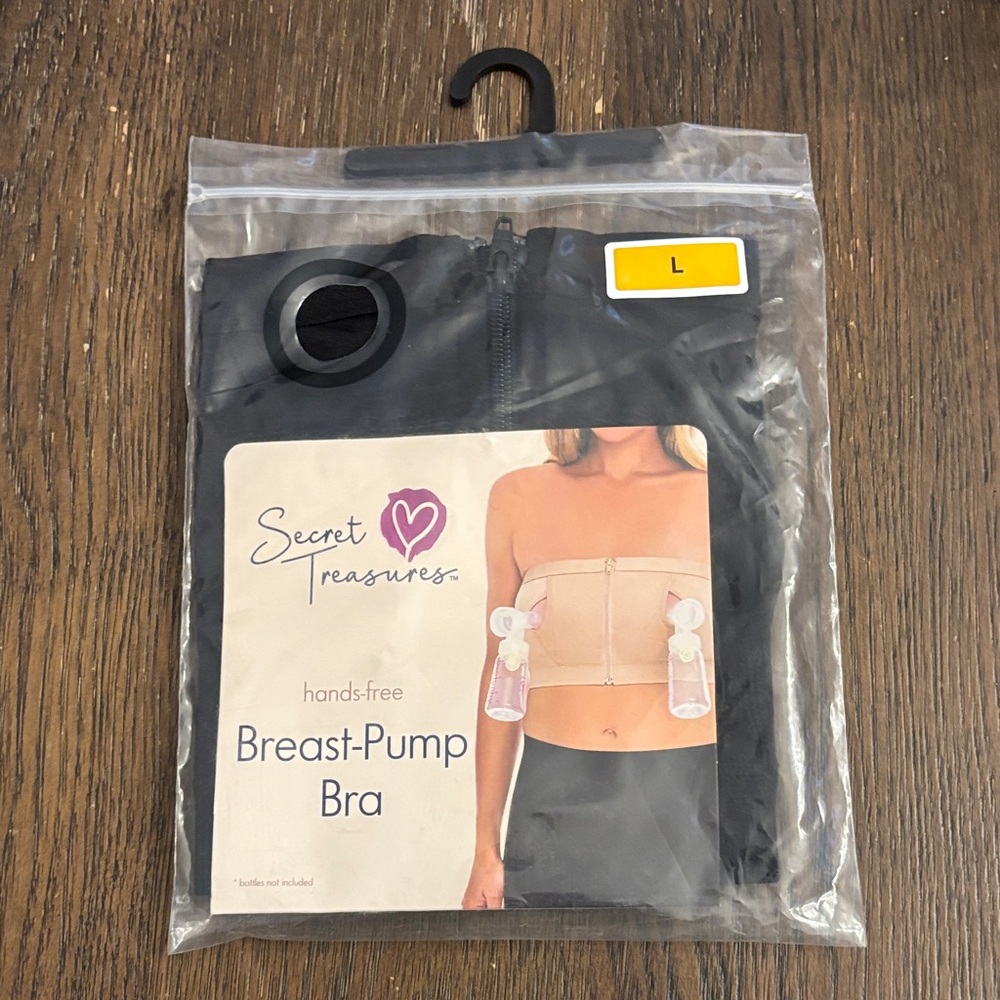 Secret Treasures Black Breast Pump Bra. Size L